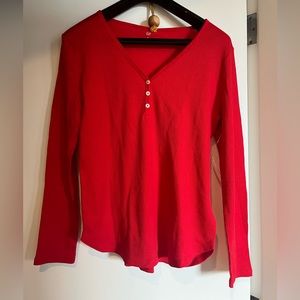Gap Body Long Sleeve Waffle Shirt size L